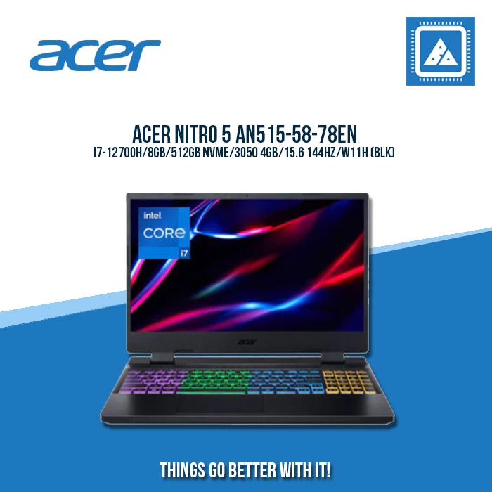ACER NITRO 5 AN515-58-78EN I7-12700H/8GB/512GB NVME/3050 4GB | BEST FOR GAMING AND AUTOCAD LAPTOP ACER NITRO 5 AN515-58-78EN I7-12700H/8GB/512GB NVME/3050 4GB | BEST FOR GAMING AND AUTOCAD LAPTOP